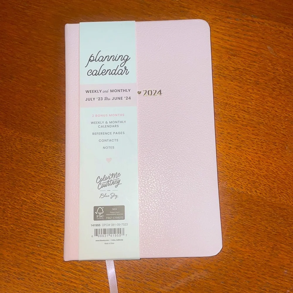 Color Me Courtney for Blue Sky 2023-24 planner